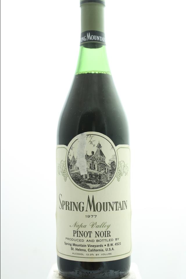 Spring Mountain Pinot Noir 1977