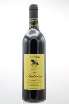 Foggo Wines Reserve Shiraz Hubertus 2002