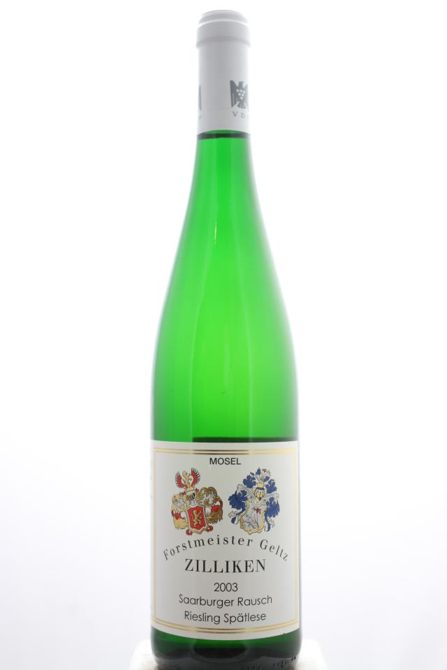 Forstmeister Geltz Zilliken Saarburger Rausch Riesling Spätlese #08 2003