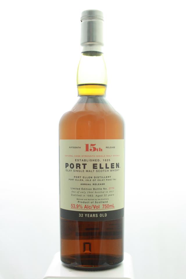 Port Ellen Single Malt Whisky Natural Cask Strength 32-Year-Old 15th Release 1983