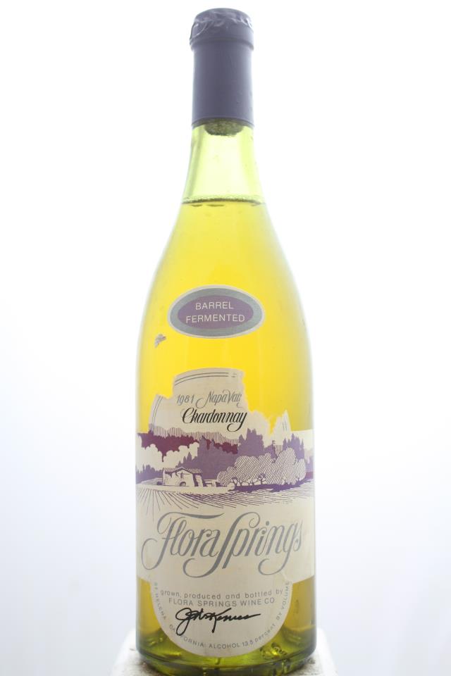 Flora Springs Chardonnay Estate Barrel Fermented 1981