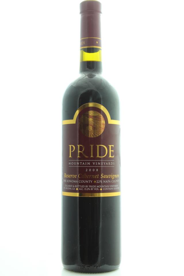 Pride Mountain Vineyards Cabernet Sauvignon Reserve Sonoma County / Napa County 2008