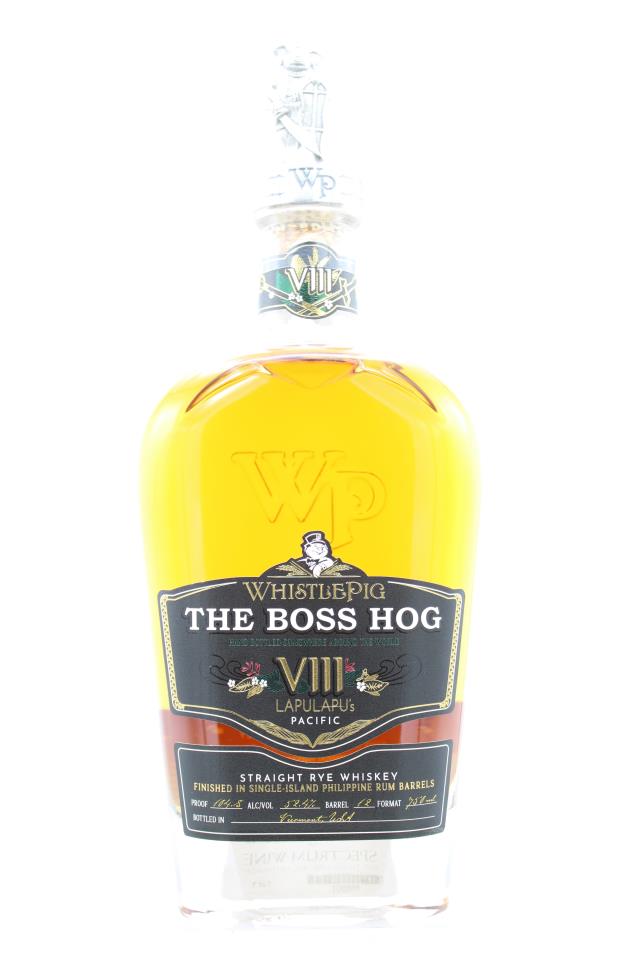 WhistlePig Straight Rye Whiskey The Boss Hog Lapulapu's Pacific NV