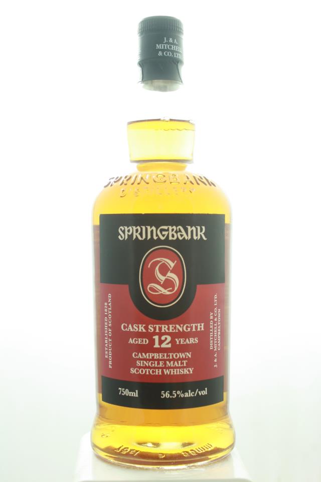 J & A Mitchell & Co (Springbank) Campbeltown Single Malt Scotch Whisky Cask Strength 12-Years-Old NV