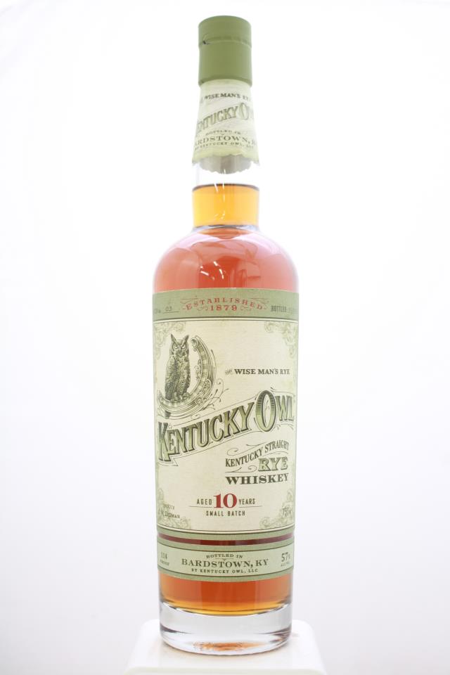 Kentucky Owl Kentucky Straight Rye Whiskey The Wise Man's Rye Small Batch #3 10-Years-Old NV