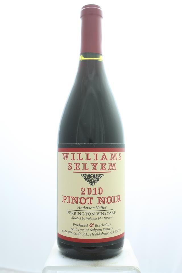 Williams Selyem Pinot Noir Ferrington Vineyard 2010