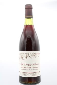 La Crema Vinera Pinot Noir Porter Creek Vineyard 1982