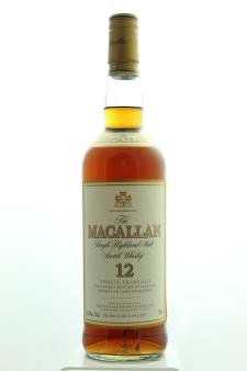 The Macallan Sherry Oak Cask Single Malt Scotch Whisky 12-Year-Old (1990s Bottling) NV