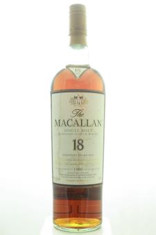 The Macallan Single Malt Highland Scotch Whisky Sherry Oak Cask 18-Year-Old 1988