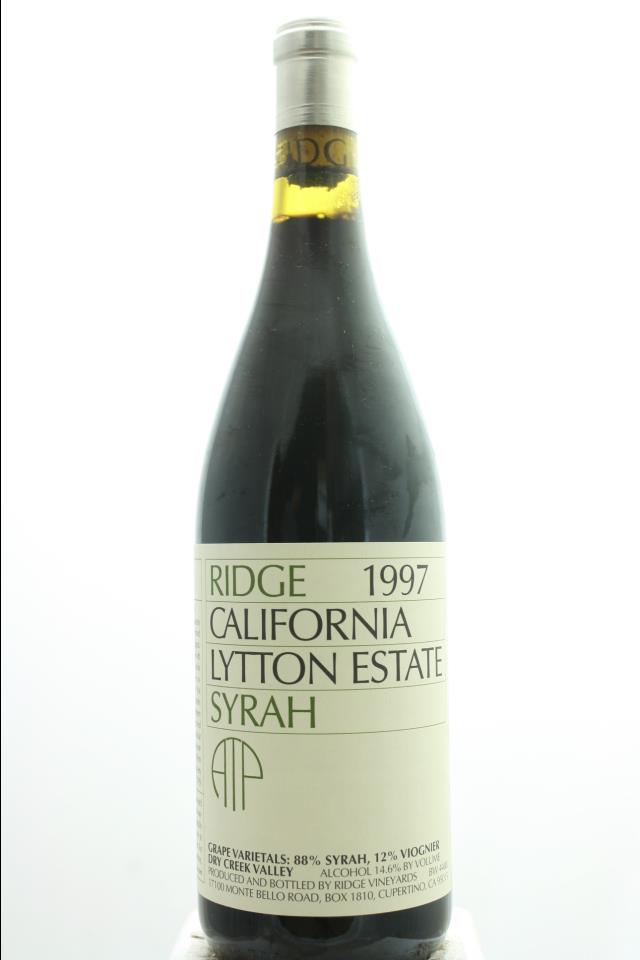 Ridge Vineyards Syrah Lytton Estate ATP 1997