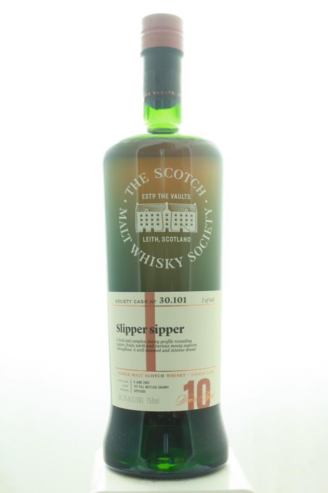 The Scotch Malt Whisky Society Single Malt Scotch Whisky Single Cask Slipper Sipper 10-Years-Old 2007