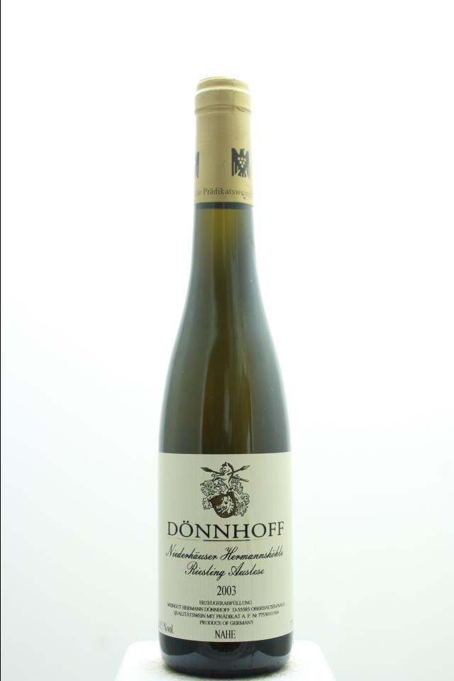  Dönnhoff Niederhäuser Hermannshöhle Riesling Auslese Goldkapsel #15 2003