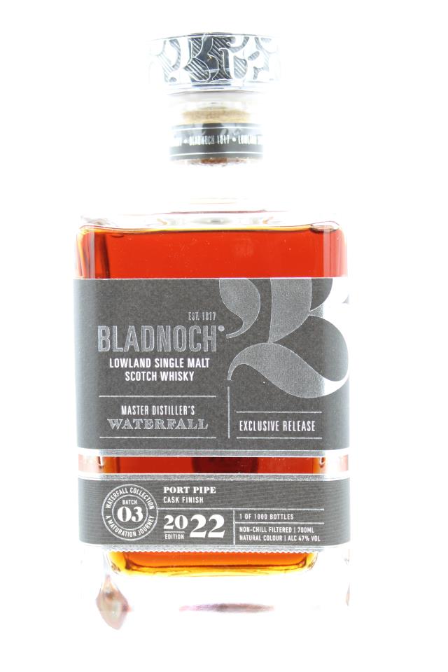 Bladnoch Lowland Single Malt Scotch Whisky Master Distiller's Waterfall Exclusive Release Port Pipe Cask Finish NV