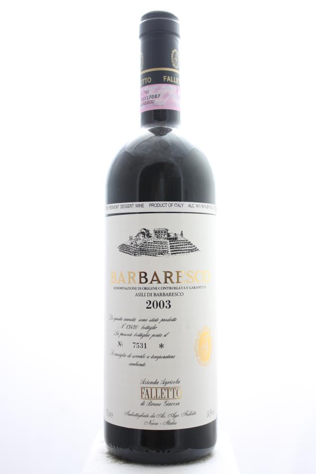 Bruno Giacosa Barbaresco Asili di Barbaresco 2003