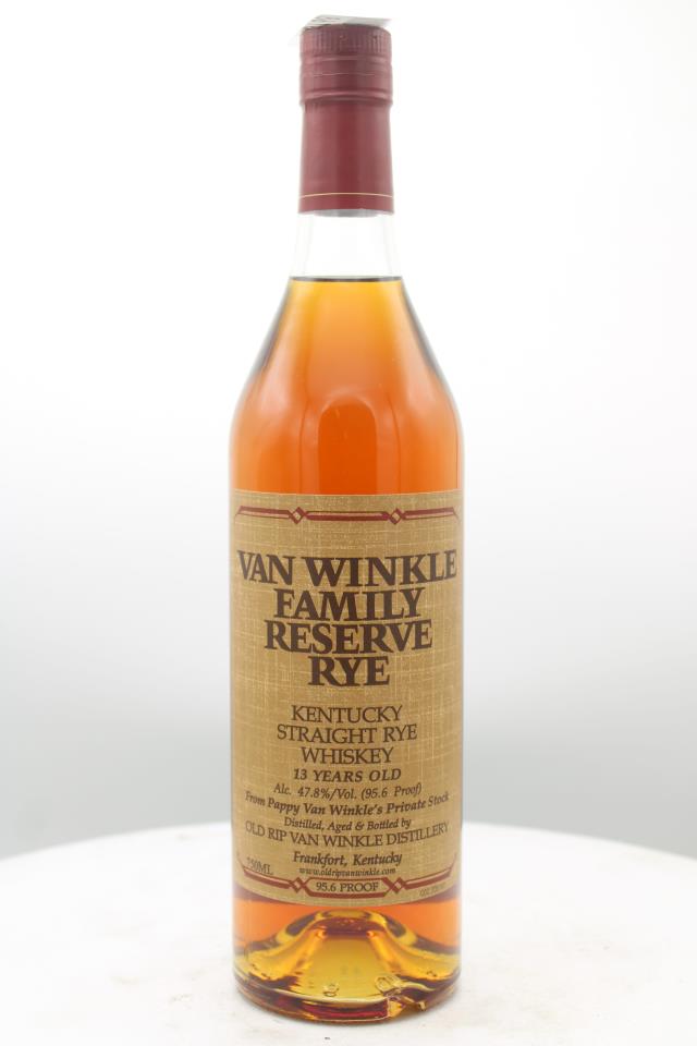 Old Rip Van Winkle Van Winkle Family Reserve Rye 13 Year Old Kentucky Straight Rye Whiskey NV