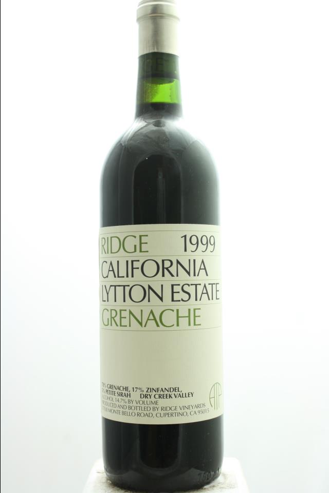 Ridge Vineyards Grenache Lytton Estate ATP 1999