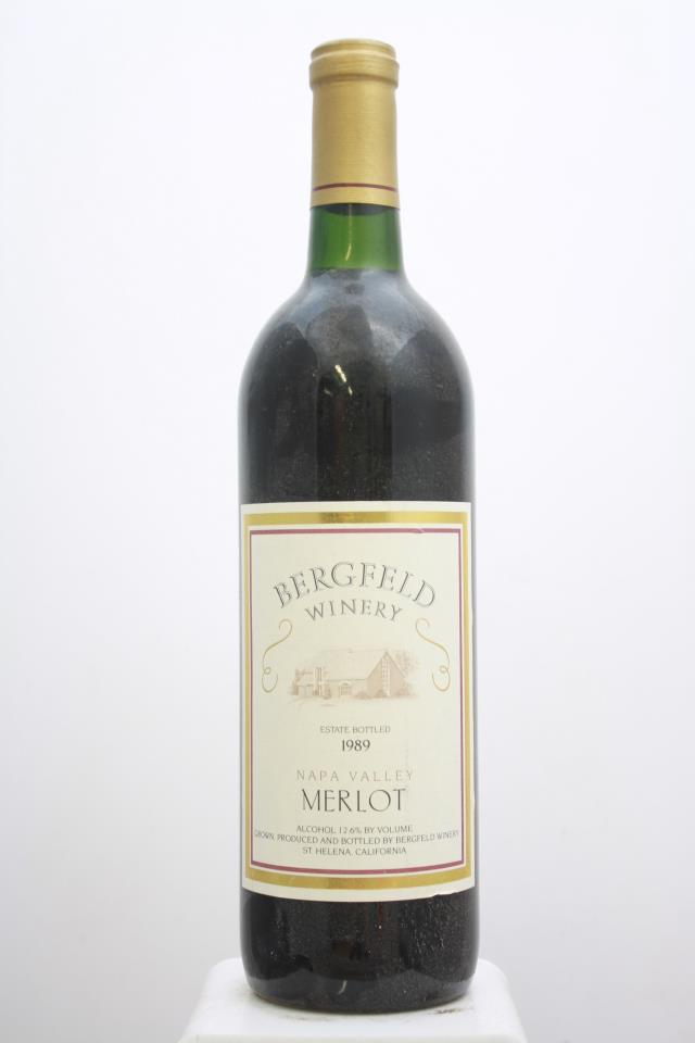 Bergfeld Winery Merlot Estate 1989