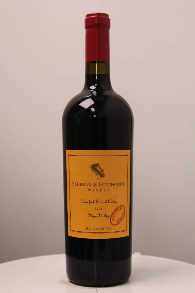 Behrens & Hitchcock Cabernet Sauvignon Kenefick Ranch 2003