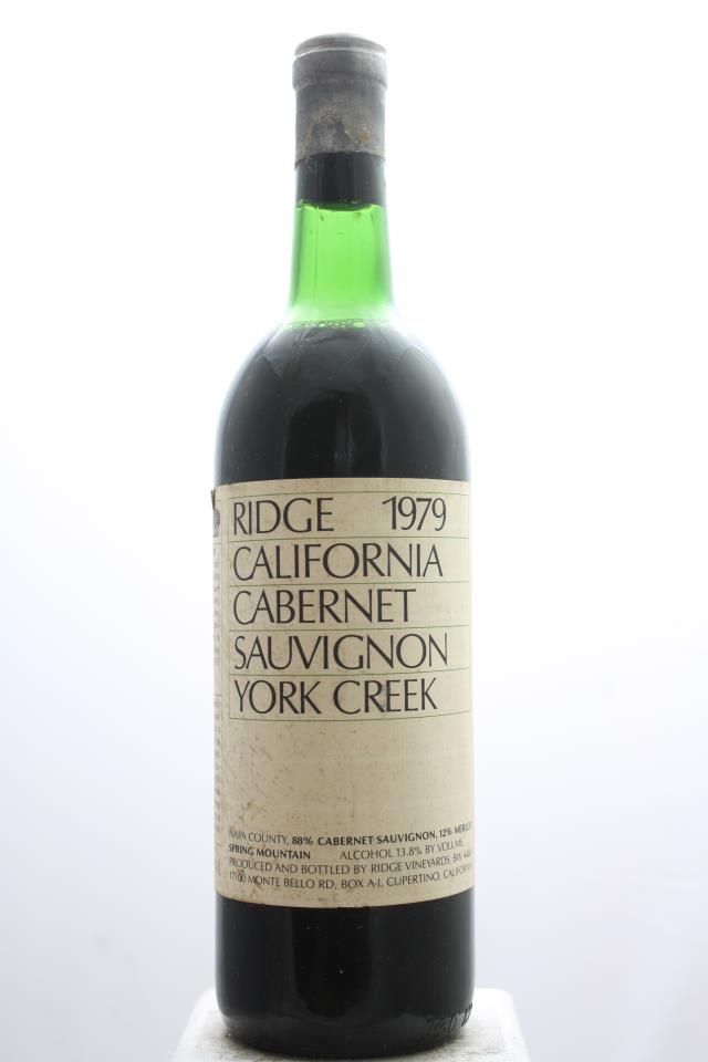 Ridge Vineyards Cabernet Sauvignon York Creek 1979