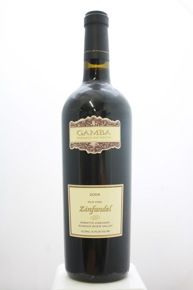 Gamba Zinfandel Moratto Vineyard Old Vines 2004
