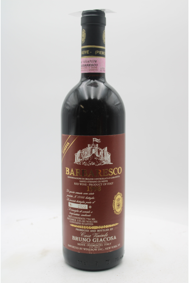 B. Giacosa Barbaresco Riserva Santo Stefano 1998
