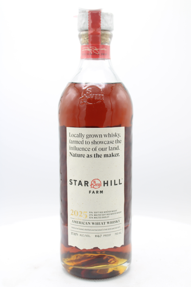 Star Hill Farm American Wheat Whisky 2025 Release 2016
