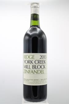Ridge Vineyards Zinfandel York Creek Mill Block 2013