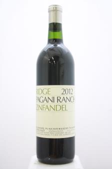 Ridge Vineyards Zinfandel Pagani Ranch 2012