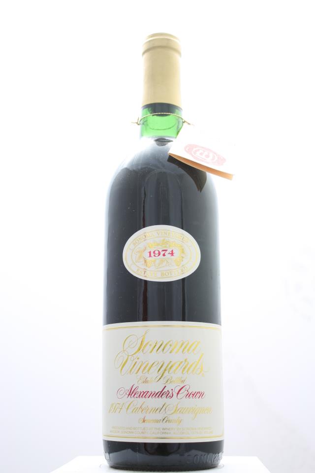 Sonoma Vineyards (Rodney Strong) Cabernet Sauvignon Alexander's Crown 1974