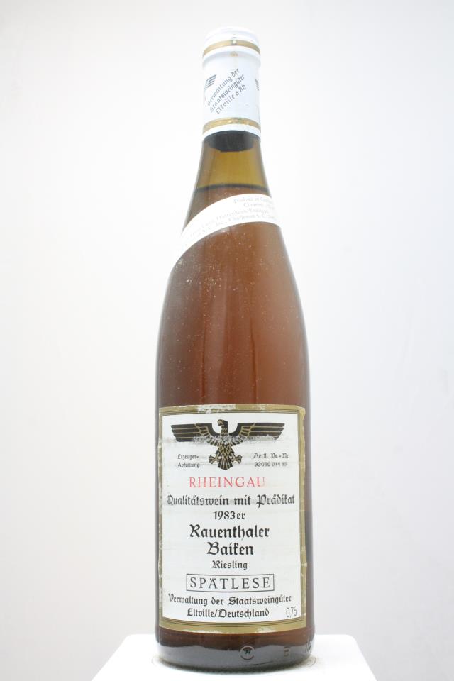 Staatsweinguter Rauenthaler Baiken Riesling Spatlese #14 1983
