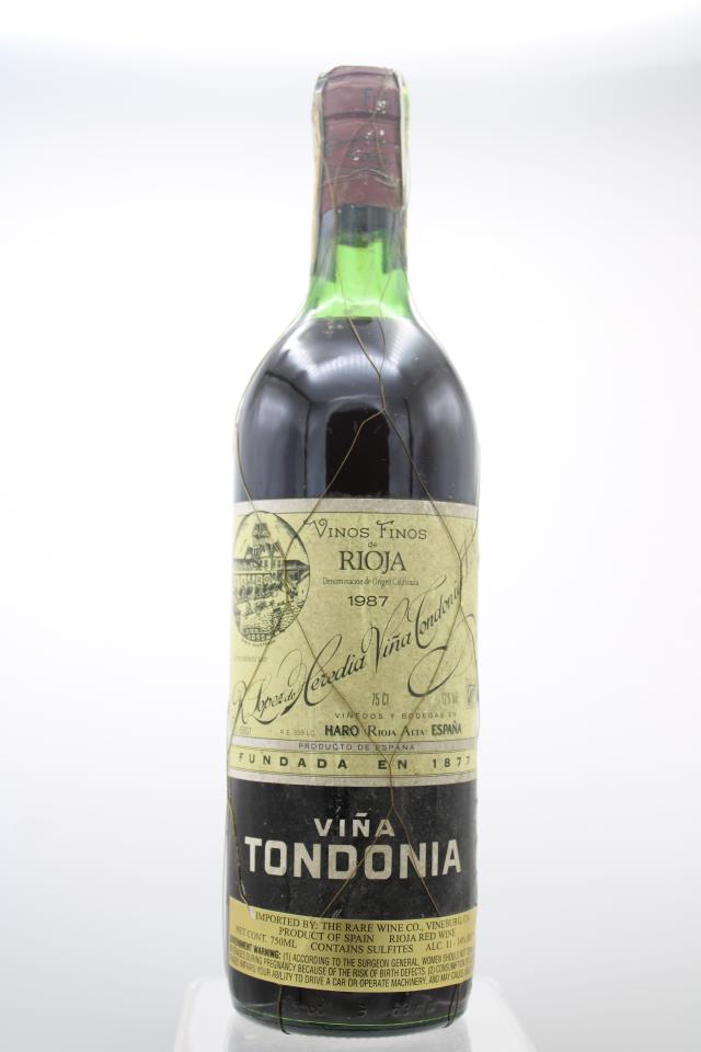 Lopez de Heredia Vina Tondonia Reserva 1987