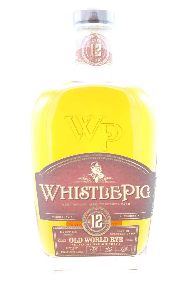 WhistlePig Straight Rye Whiskey Old World Rye Aged 12 Years NV