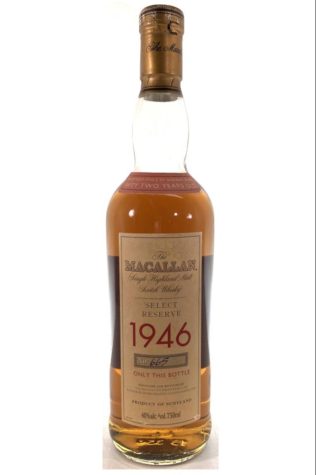 The Macallan Single Highland Scotch Whisky 52-Years-Old Select Reserve 1946