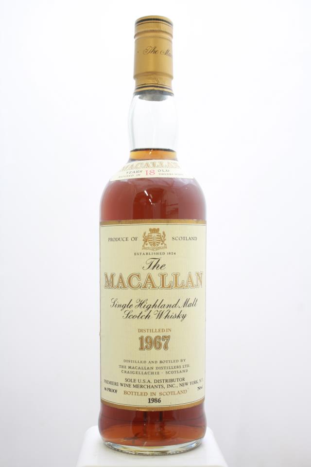 The Macallan Sherry Oak Cask Single Malt Highland Scotch Whisky 18-Year-Old 1967