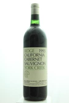 Ridge Vineyards Cabernet Sauvignon York Creek ATP 1993