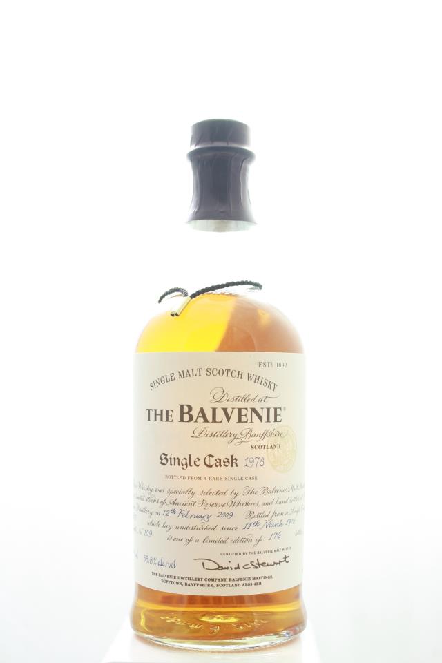 The Balvenie Single Barrel Malt Scotch Whisky Drawn From a Reserve Cask 30-Years-Old 1978