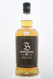 J & A Mitchell & Co (Springbank) Campbeltown Single Malt Scotch Whisky 18-Years-Old NV