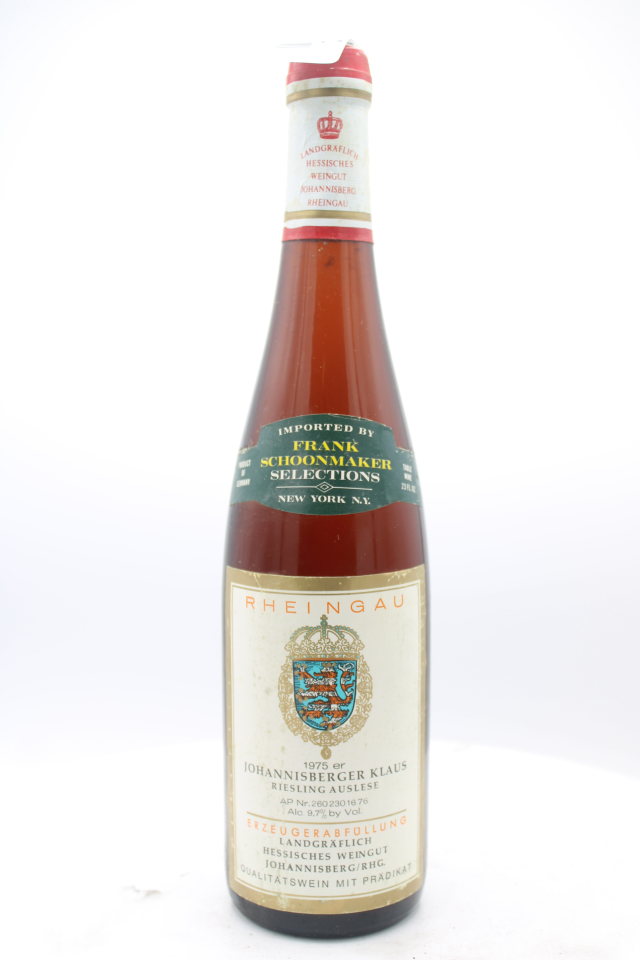 Landgraflich Hessisches Johanisberger Klaus Riesling Auslese #16 1975