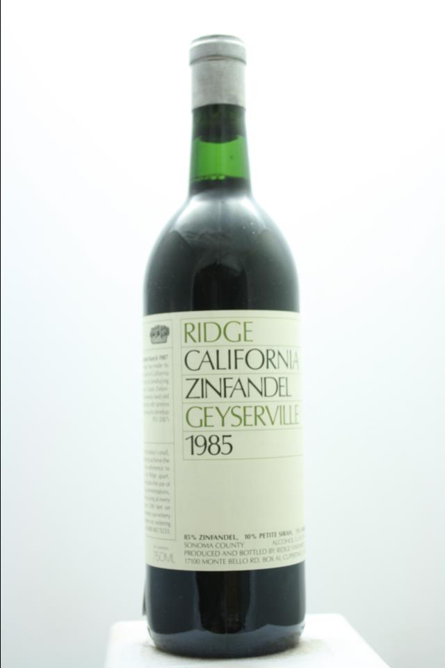 Ridge Vineyards Zinfandel Geyserville 1985