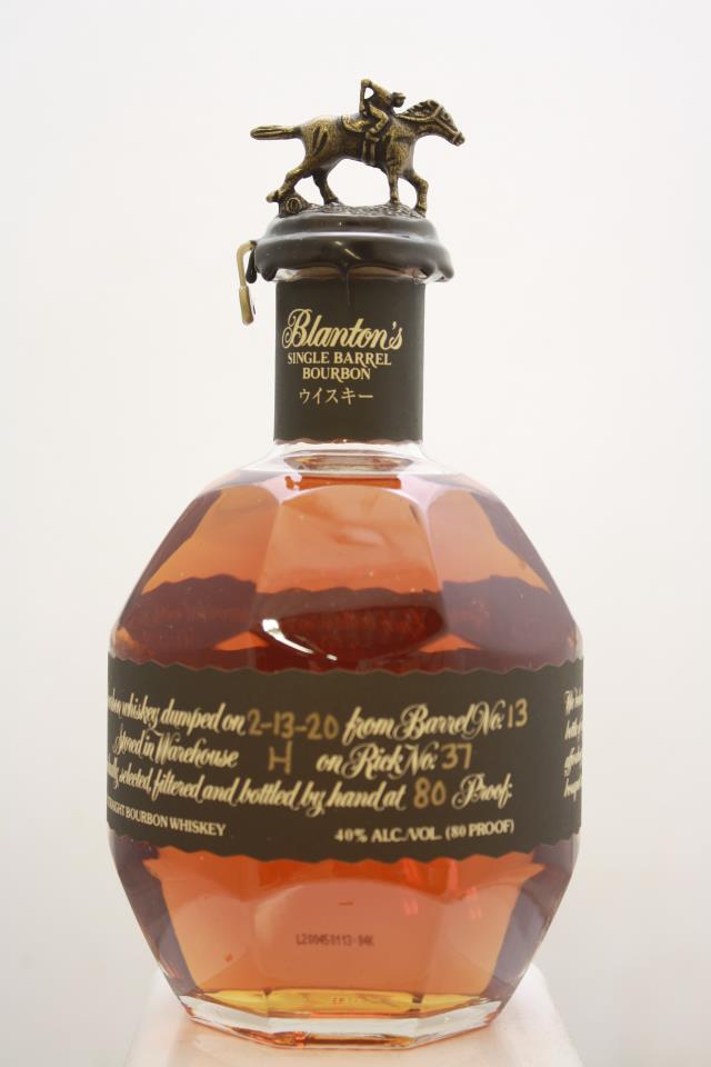 Blanton's Original Single Barrel Bourbon Whiskey Black Label NV