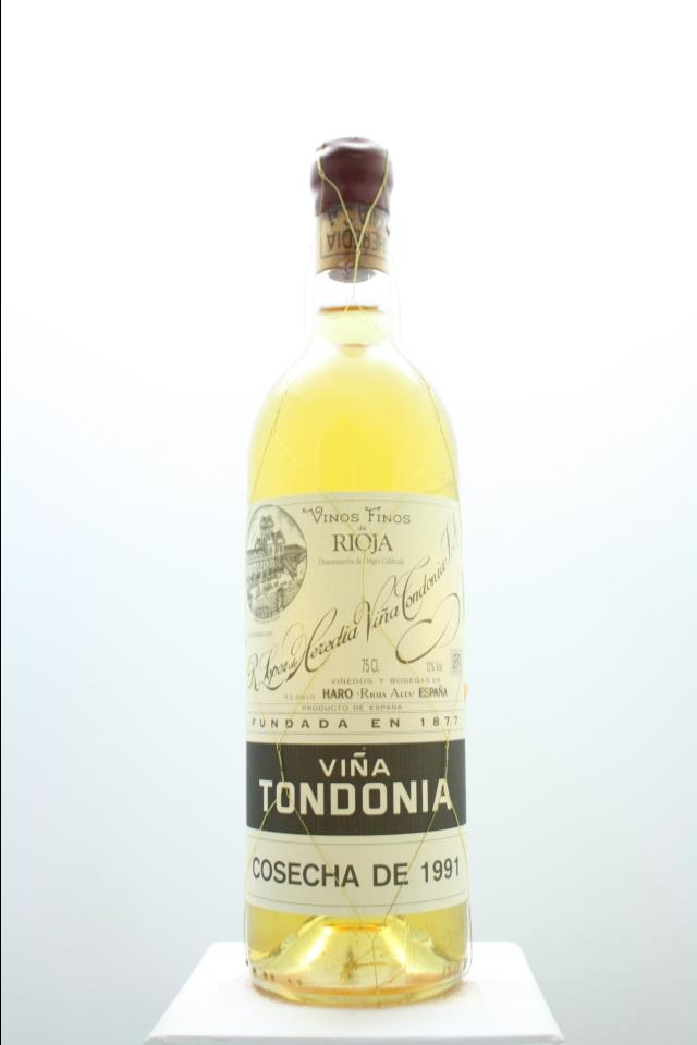 R. López de Heredia Rioja Blanco Gran Reserva Viña Tondonia 1991