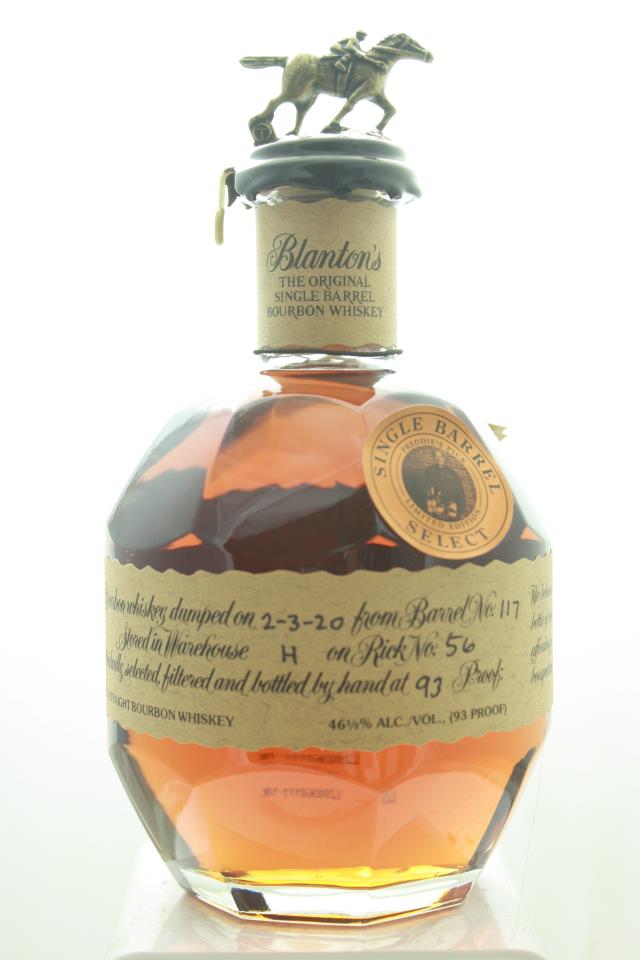 Blanton's Original Single Barrel Bourbon Whisky Freddie's Pick Single Barrel Select Limited Edition NV