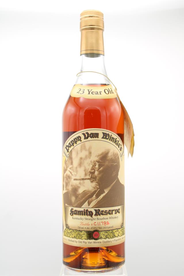 Old Rip Van Winkle Pappy Van Winkle's Kentucky Straight Bourbon Whiskey Family Reserve Limited Edition 23-Year-Old NV