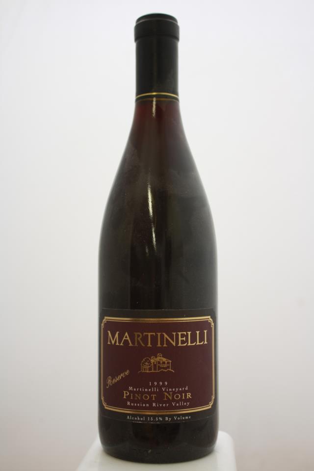 Martinelli Pinot Noir Reserve Martinelli Vineyard 1999