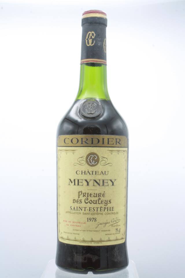 Cordier Chateau Meyney Prieure des Couleys Saint Estephe 1978
