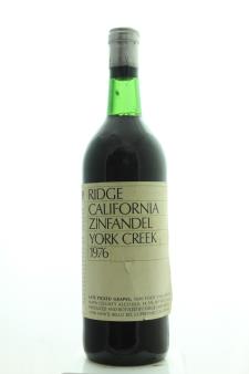 Ridge Vineyards Zinfandel York Creek Late Picked Grapes 1976