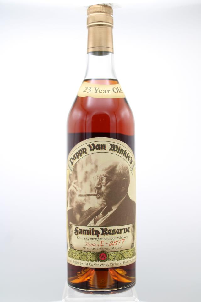 Old Rip Van Winkle Pappy Van Winkle's Kentucky Straight Bourbon Whiskey Family Reserve Limited Edition 23-Year-Old NV