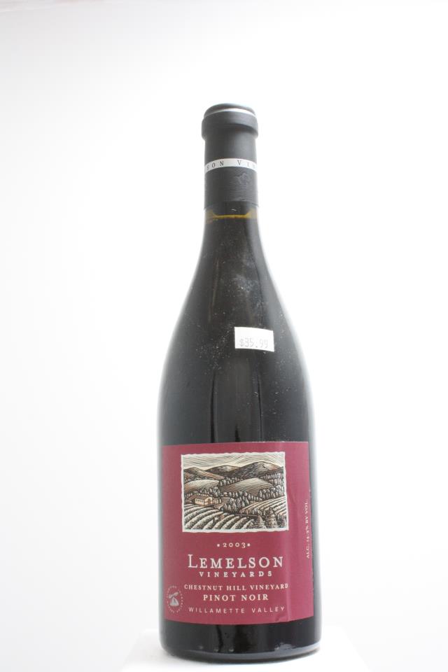 Lemelson Pinot Noir Chestnut Hill Vineyard 2003
