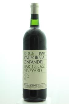 Ridge Vineyards Zinfandel Bartolozzi Vineyard ATP 1994