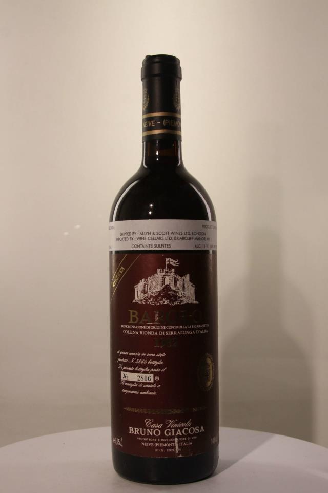 B. Giacosa Barolo Riserva Collina Rionda 1982